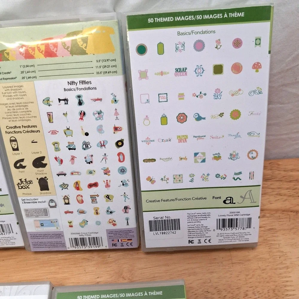 Lot of 5 Cricut Cartridges Keyboards & Booklets Missing 1 Book Crafting DIY